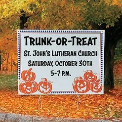 Flash Sale 💯  Personalized Trunk-or-Treat Yard Sign ❤️