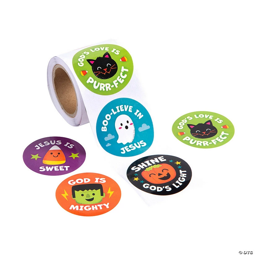 Best deal ⭐ Religious ⭐ Halloween Sticker Roll - 100 Pc. 💯 4 Best deal ⭐ Religious ⭐ Halloween Sticker Roll - 100 Pc. 💯 - Image 2