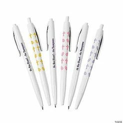 Budget ⭐ Personalized Religious Easter Retractable Pens - 48 Pc. 🎁