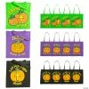 Wholesale 👍 15" x 15" Large Nonwoven Glow-in-the-Dark Christian Pumpkin Tote Bags - 12 Pc. 🛒 -Spooky Supplies Shop 15 x 15 large nonwoven glow in the dark christian pumpkin tote bags 12 pc 36 2411
