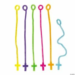 Budget 🥰 Glow-in-the-Dark Sticky Crosses - 72 Pc. ⌛ -Spooky Supplies Shop 36 2881