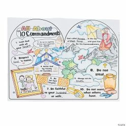 Brand new 🤩 Color Your Own All About the Ten Commandments Posters - 30 Pc. 🔔 -Spooky Supplies Shop 48 7882