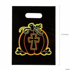 Budget 😀 7" x 9 1/2" Bulk Neon Christian Pumpkin Goody Bags - 50 Pc. 😍 -Spooky Supplies Shop 7 x 9 1 2 bulk neon christian pumpkin goody bags 50 pc 13956397 a01