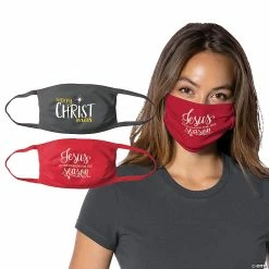 Outlet ⭐ Adult’s ❄ Christmas Faith Washable Face Masks - 2 Pc. ❤️