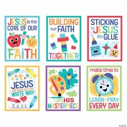 Top 10 👏 Back to School Religious Poster Set – 6 Pc. ⭐