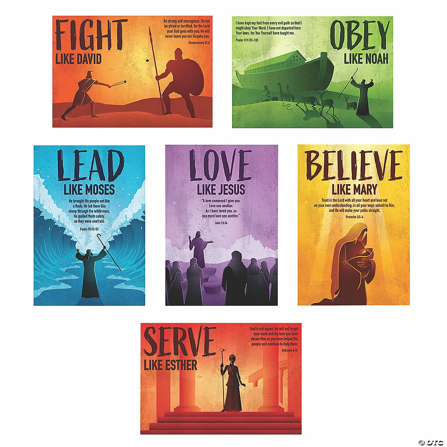 Best Pirce 🤩 Be Like...Biblical Posters - 6 Pc. 🥰 3 Best Pirce 🤩 Be Like...Biblical Posters - 6 Pc. 🥰