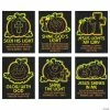 Discount ❤️ Christian Neon Pumpkin Poster Set - 6 Pc. ✨ -Spooky Supplies Shop christian neon pumpkin poster set 6 pc 13950024