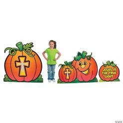 Cheap 🛒  Christian Pumpkin Cardboard Stand-Ups - 3 Pc. ✔️