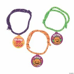 Cheapest 🤩 Christian Pumpkin Friendship Rope Bracelets - 24 Pc. 😀