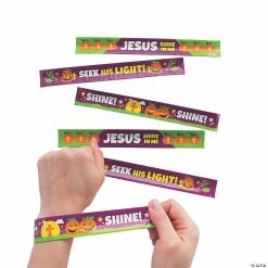 Best Sale 🔔 Christian Pumpkin Slap Bracelets - 12 Pc. ❤️