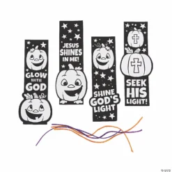 Wholesale 🛒 Color Your Own Christian Pumpkin Fuzzy Bookmarks - 12 Pc. 🛒 -Spooky Supplies Shop color your own christian pumpkin fuzzy bookmarks 12 pc 13844207 a02