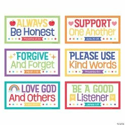 Flash Sale ✔️ Colorful Bible Classroom Rules Poster Set - 6 Pc. 🎁