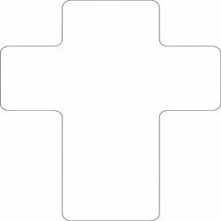 Budget 🔥 Creative Shapes Etc. - Sticky Shape Notepad - Cross 🧨