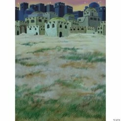 Outlet ⌛ Design-A-Room ⭐ Christmas Nativity Bethlehem Town Backdrop 🌟