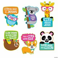 Cheap 👍 Faith Animal Sayings Cutouts - 6 Pc. 😉