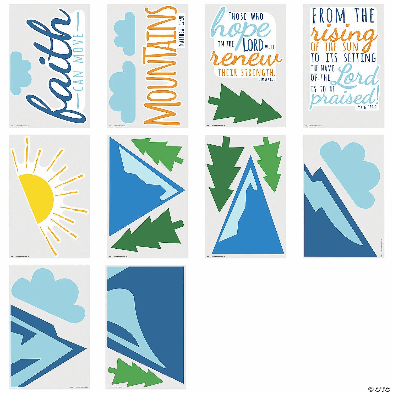 Outlet ๐ Faith Can Move Mountains Bulletin Board Set - 10 Pc. ๐ 4 Outlet ๐ Faith Can Move Mountains Bulletin Board Set - 10 Pc. ๐ - Image 2
