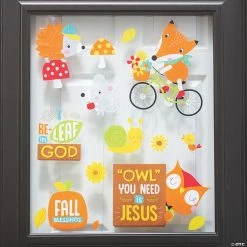 Budget ⌛ Faith Fall Animals Window Clings - 3 Pc. 😍