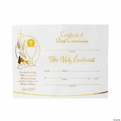 New ⌛ First Communion Certificates - 30 Pc. 🛒