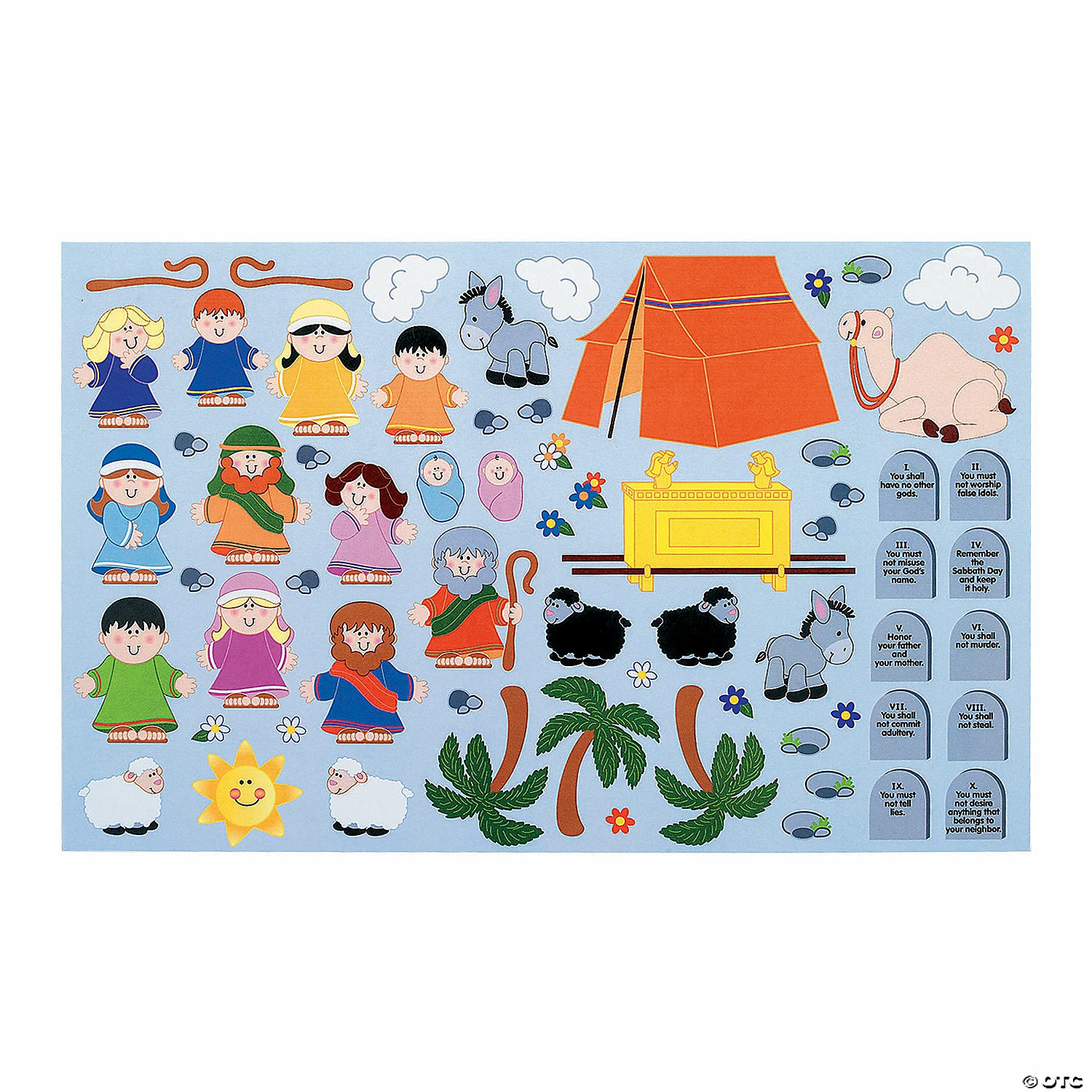 Best Pirce 🤩 Giant Ten Commandments Sticker Scenes - 12 Pc. ❤️ 4 Best Pirce 🤩 Giant Ten Commandments Sticker Scenes - 12 Pc. ❤️ - Image 2
