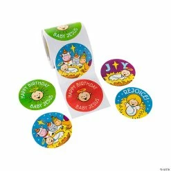 Best Pirce π Happy Birthday Jesus Sticker Roll - 100 Pc. π