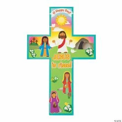 Best Sale ❤️ He Lives Cross-Shaped Giant Sticker Scenes - 12 Pc. 😉
