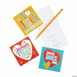 Wholesale 🎁 Jesus Loves Me Notepads – 24 Pc. 😉