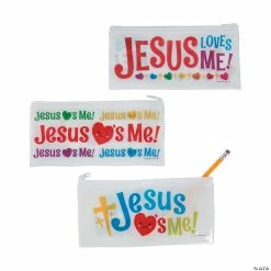 Flash Sale 🔔 Jesus Loves Me Pencil Cases - 12 Pc. 😍