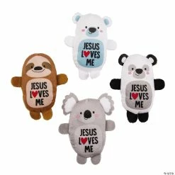 Buy ✨ Jesus Loves Me Stuffed Animal Assortment - 50 Pc. 😉
