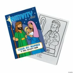 Outlet ⭐ Nativity Color by Number Activity Books - 24 Pc. ⭐