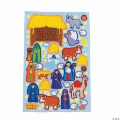 Flash Sale ✔️ Nativity Doorknob Hanger Sticker Scenes - 12 Pc. ❤️ -Spooky Supplies Shop nativity doorknob hanger sticker scenes 12 pc 57 6912 a02