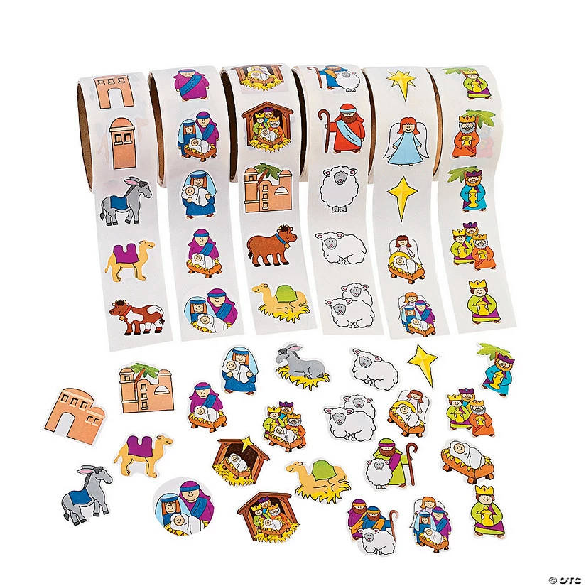 Cheapest ⌛ Nativity Stickers on A Roll - 600 Pc. ❤️ 3 Cheapest ⌛ Nativity Stickers on A Roll - 600 Pc. ❤️