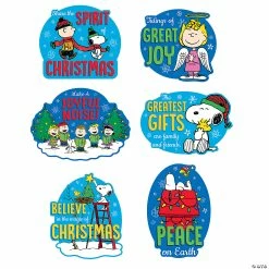 Outlet 🤩 Peanuts® Inspirational Christmas Cutouts - 6 Pc. ❤️