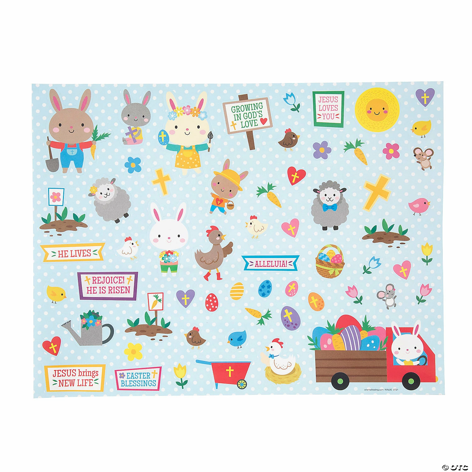 Cheap ๐ Religious Cute Animal Easter Sticker Scenes โ 12 Pc. ๐ 5 Cheap ๐ Religious Cute Animal Easter Sticker Scenes โ 12 Pc. ๐ - Image 3