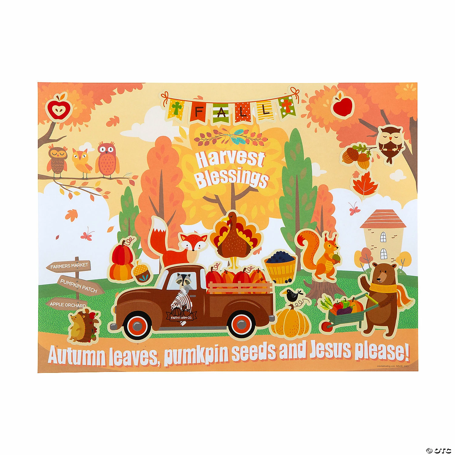 Outlet π₯ Religious Fall Sticker Scenes - 12 Pc. π₯ 3 Outlet π₯ Religious Fall Sticker Scenes - 12 Pc. π₯