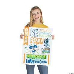 Outlet 👏 Religious Teen Poster Set - 3 Pc. ❤️ -Spooky Supplies Shop religious teen poster set 3 pc 13950033 a01