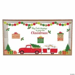 Deals 🌟 Religious Winter Red Truck Bulletin Board Set - 11 Pc. ❤️