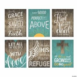Cheap ❤️ Rustic Religious Posters- 6 Pc. ✔️