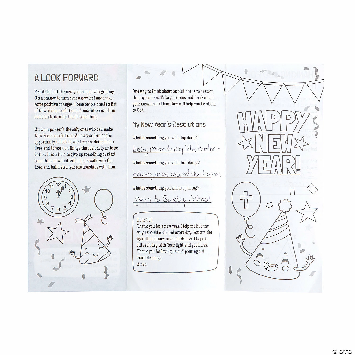 Wholesale ✔️ Shine for Jesus New Year’s Activity Sheets - 12 Pc. ✔️ 4 Wholesale ✔️ Shine for Jesus New Year’s Activity Sheets - 12 Pc. ✔️ - Image 2