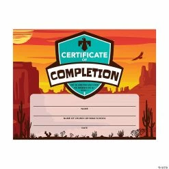 Wholesale 🎁 Southwest VBS Certificates of Completion - 25 Pc. ✔️