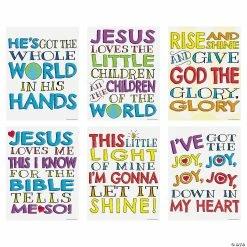 Best Pirce 👍 Sunday School Song Posters - 6 Pc. 👏