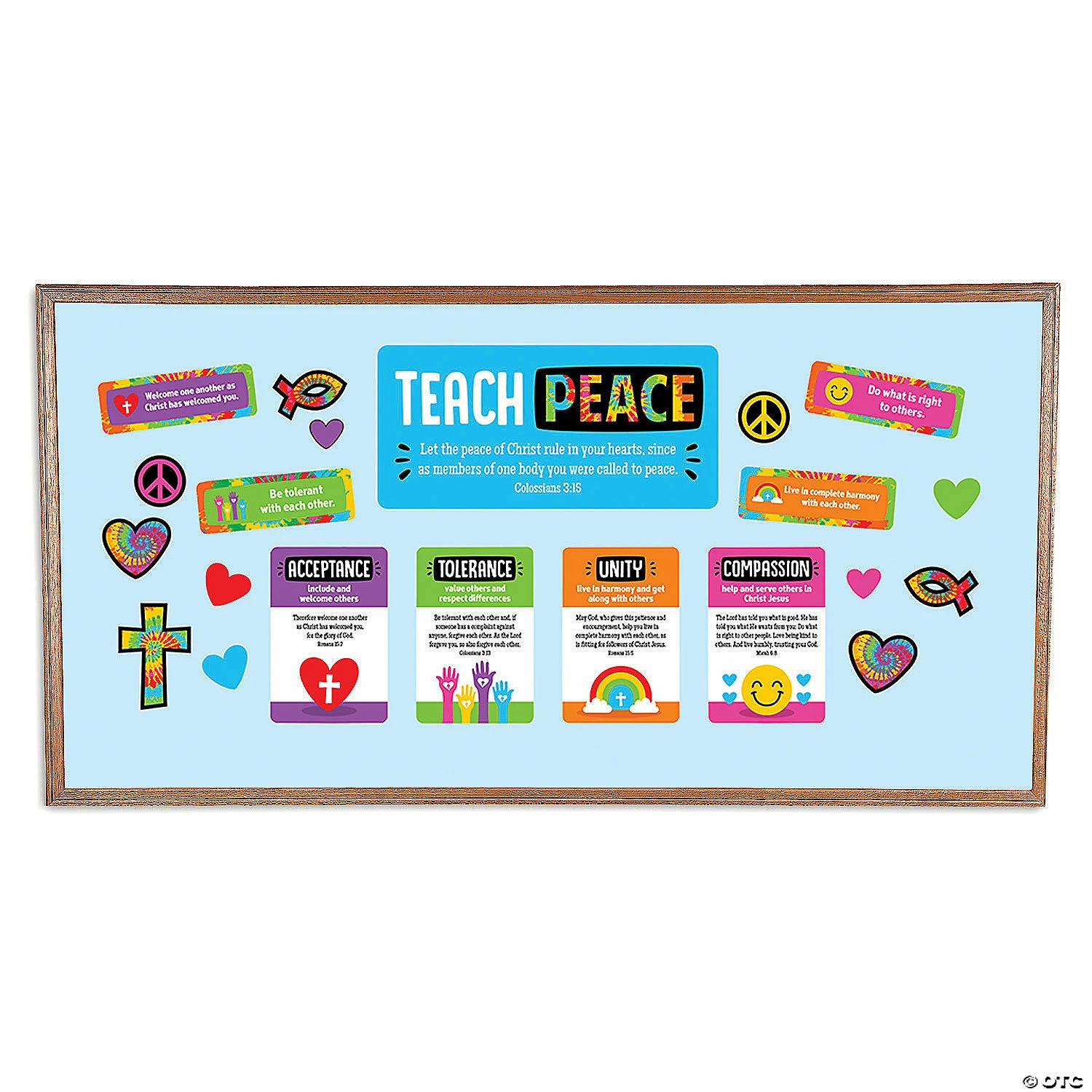 Outlet ⌛ Tie-Dye Teach Peace Classroom Decorating Kit- 3 Pc. ❤️ 3 Outlet ⌛ Tie-Dye Teach Peace Classroom Decorating Kit- 3 Pc. ❤️